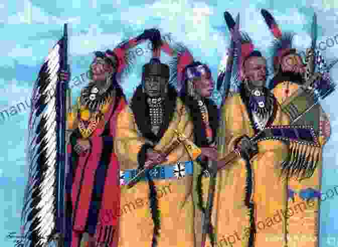 A Group Of Osage Warriors On Horseback, Ready For Battle. Meet The Osage Native American Tribe An EBook Just For Kids