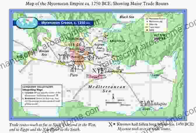 A Map Depicting Trade Routes Connecting Crete And Mycenae To Various Regions Of The Mediterranean, Showcasing The Interconnectedness Of Ancient Civilizations Myths Of Crete And Pre Hellenic Europe