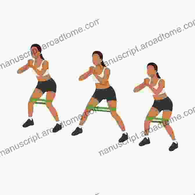 A Woman Performing Lateral Band Walks Exercise, Using A Resistance Band To Challenge Hip Muscles And Improve Hip Mobility. Hip Dips Workout Hourglass Side Booty In 7 Days Complete Fast And Easy Hip Workout 4 Mins A Day (Minimalistic Workout 50)