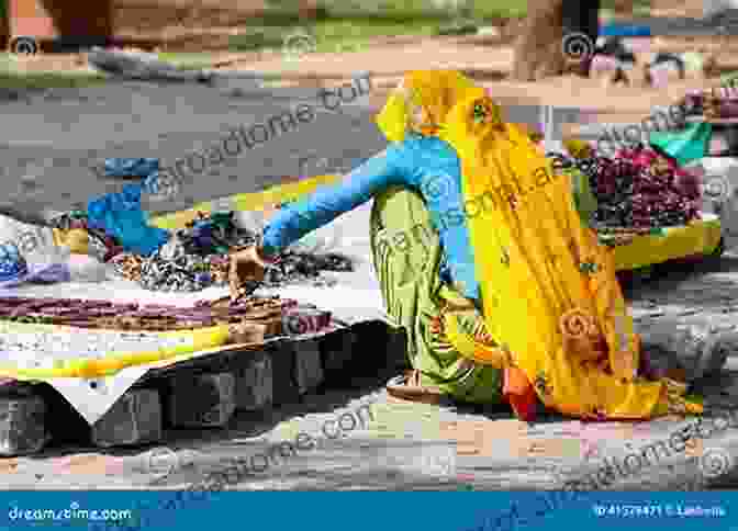 A Young Woman In A Colorful Sari Stands In A Bustling Market, Her Eyes Gazing Out At The World. Old Land New Tales: Twenty Short Stories By Writers Of The Shaanxi Region In China