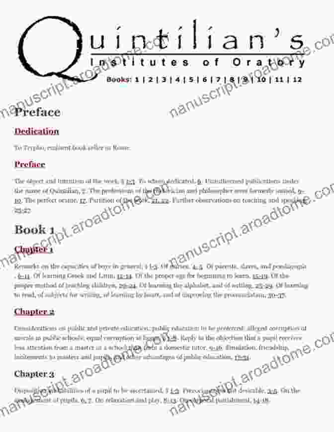 Audience Analysis Institutes Of Oratory Quintilian