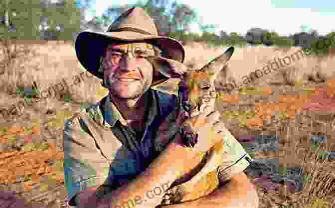 Chris Barns Holding A Baby Kangaroo Kangaroo Dundee Chris Barns