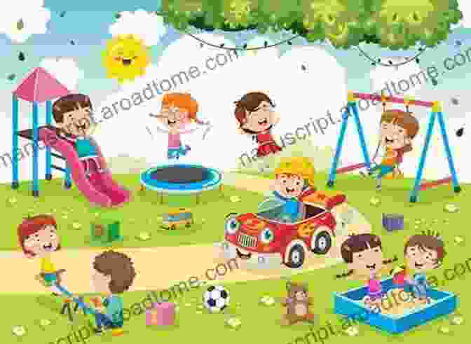 Detailed Illustration From The Book Depicting A Group Of Children Playing In A Park Surrounded By Lush Vegetation And Whimsical Creatures Pick Up The Park (My Little Planet)