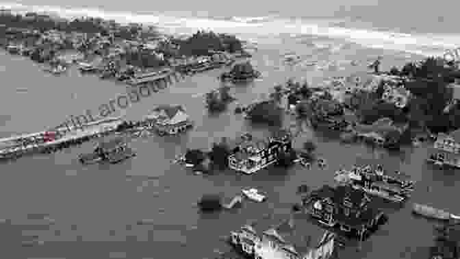 Flooding In A Coastal Area, Showcasing The Devastating Impacts Of Climate Change On Human Communities To Modern Climate Change