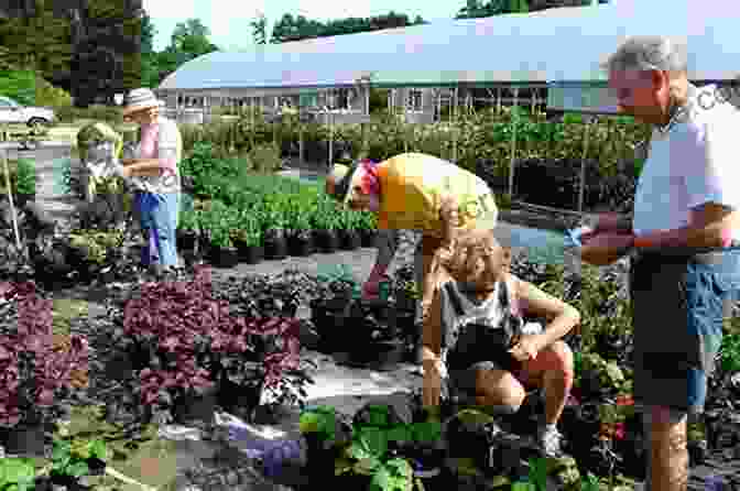 Group Of People Exploring A Botanical Garden Learning About Plants (The Natural World)