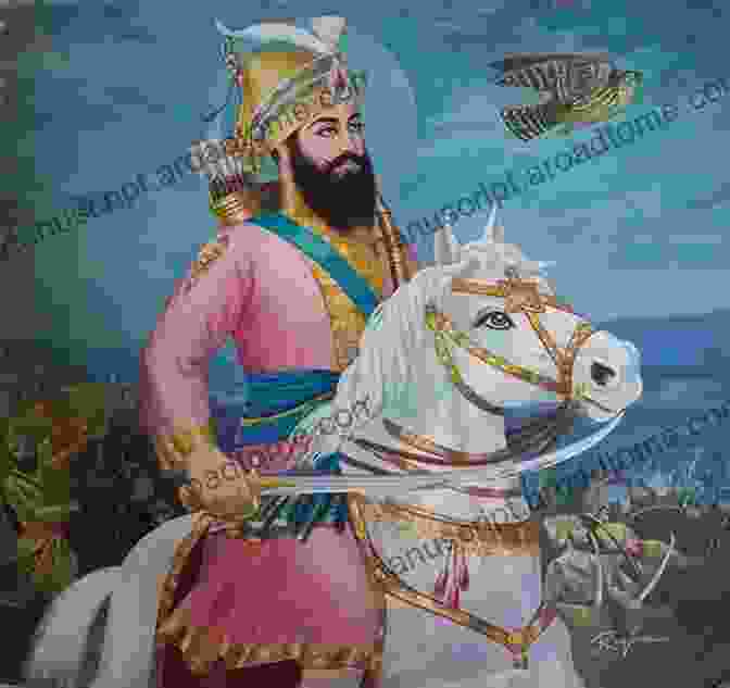 Guru Gobind Singh In Regal Attire, Holding A Sword Guru Gobind Singh Volume 2: The Tenth Sikh Guru (Sikh Comics)