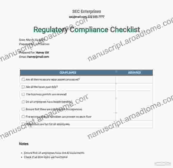 Legal And Regulatory Compliance Checklist Starting And Maintaining A Successful Home Care Business