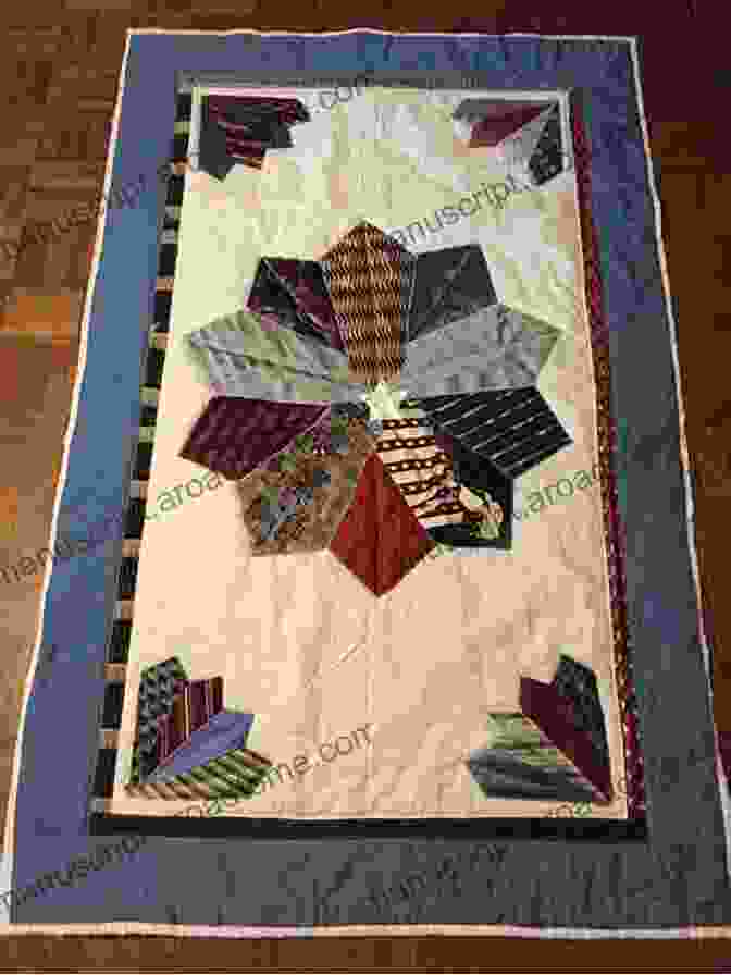 Necktie Quilt Adorned With Unique Patterns And Embellishments Necktie Quilts Reinvented Christine Copenhaver