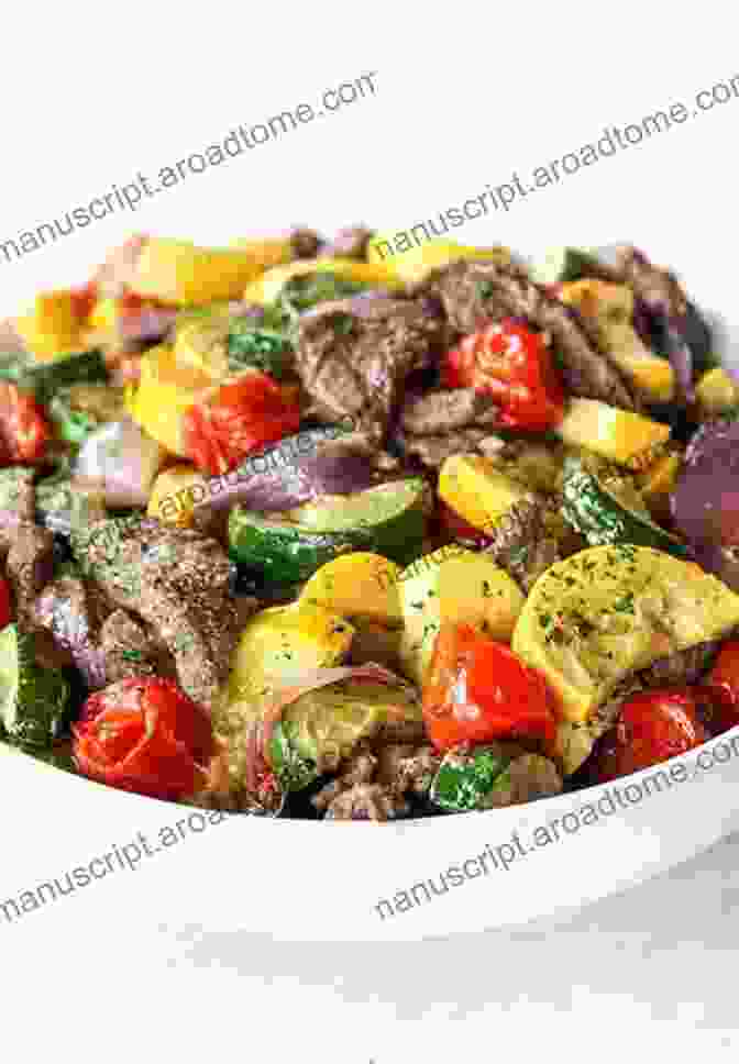 Sizzling Steak With Roasted Vegetables Keto In Five: Easy Five Ingredient Keto Diet Recipes With 5 Ingredients Or Less 5 Net Carbs Or Less