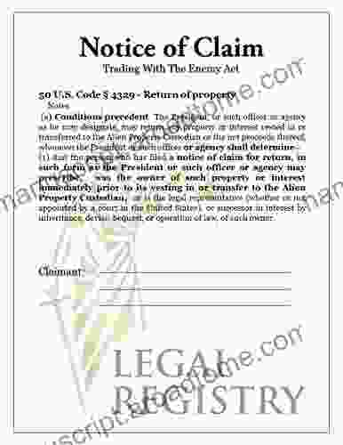 Notice of Claim: Trading With The Enemy Act (Peter s Liberation of Planet Earth 3)